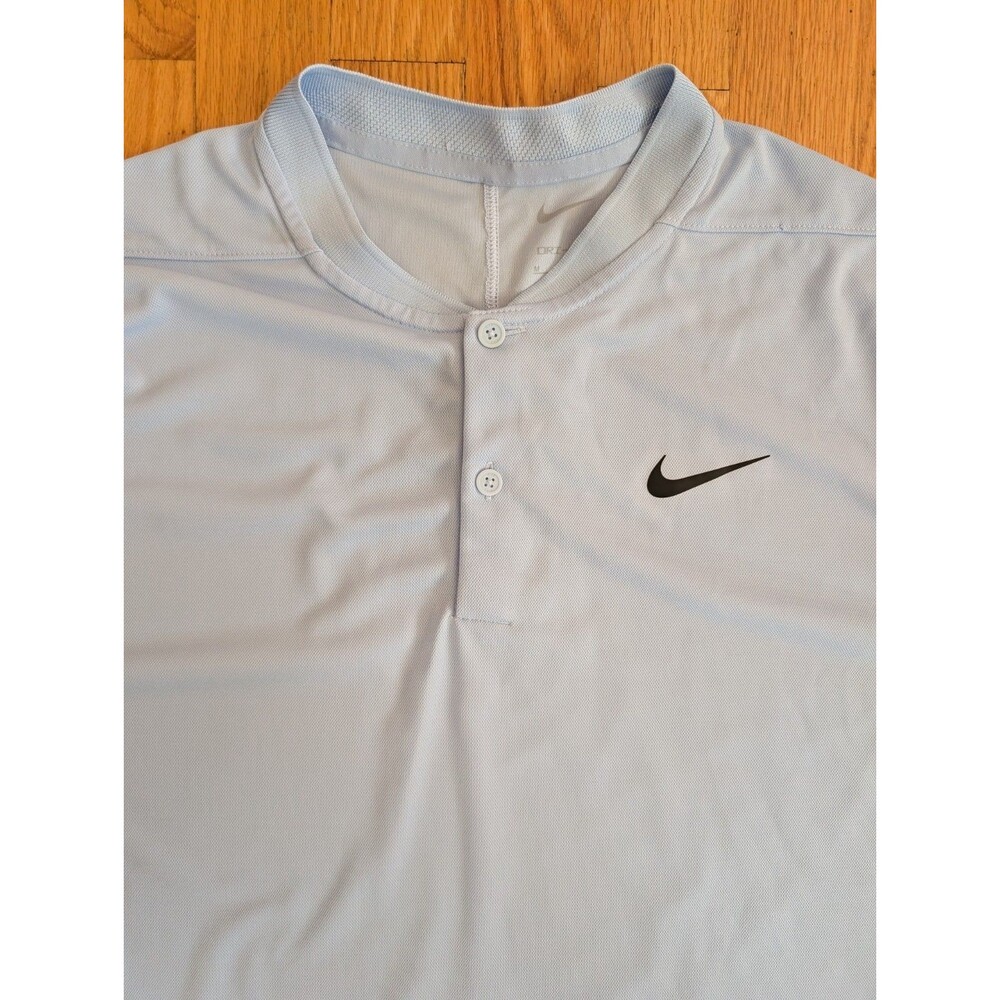 Nike Dri-FIT Victory Golf Polo Mens Medium Light Blue Blade Collar Dh0838-425